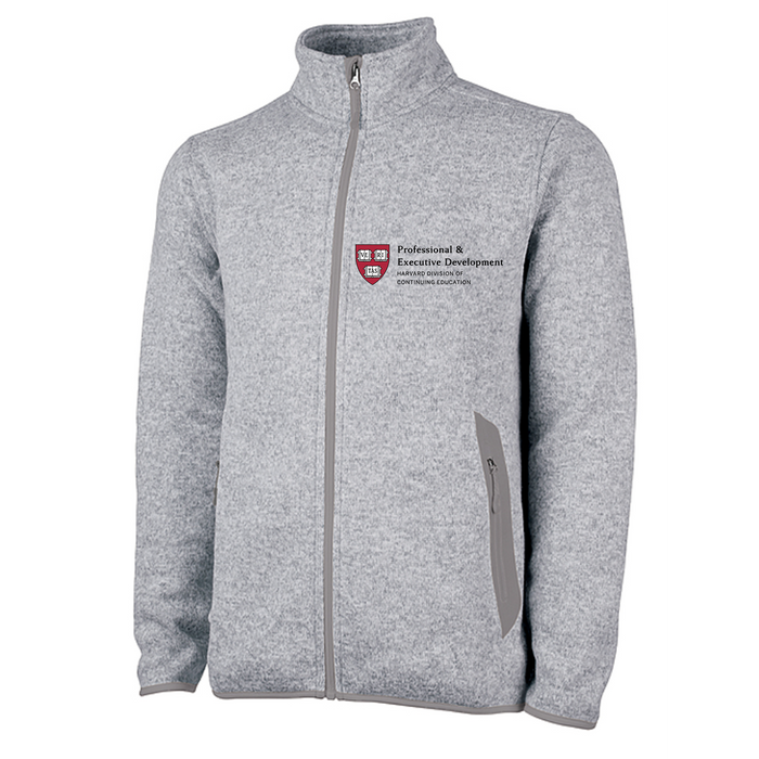 Harvard P&ED Men's Charles River Heathered Fleece Jacket