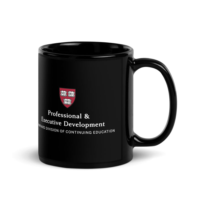 Harvard P&ED Black Glossy Mug