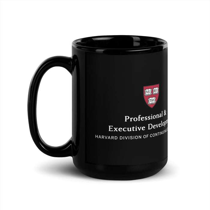 Harvard P&ED Black Glossy Mug