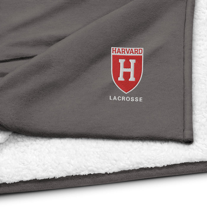 Harvard Lacrosse Premium Sherpa Blanket