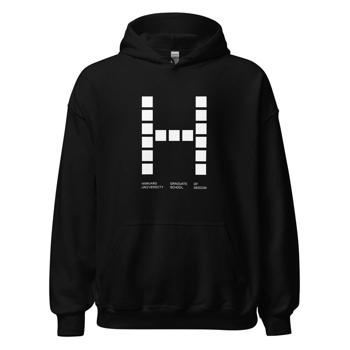 Harvard GSD Large Black and White Logo Unisex Hoodie