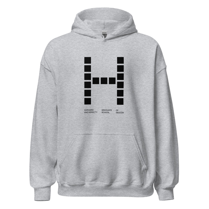 Harvard GSD Large Black and White Logo Unisex Hoodie