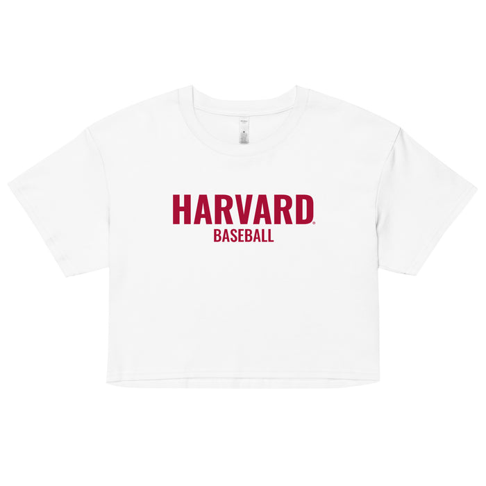 Harvard Baseball Crop Top